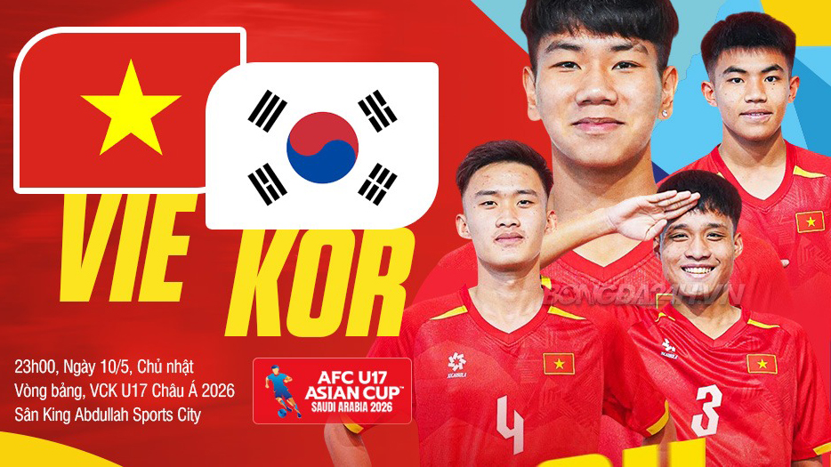 Link xem trực tiếp U17 Việt Nam và U17 Hàn Quốc

